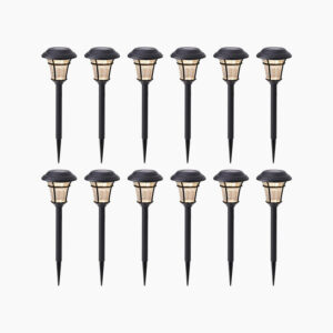 MAGGIFT 12 Pack Solar Pathway Lights Outdoor Solar Garden Lights for Patio, Yard, Driveway