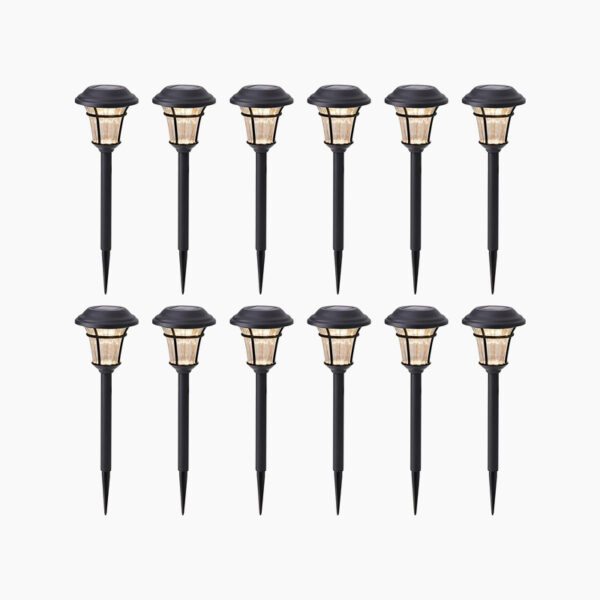 MAGGIFT 12 Pack Solar Pathway Lights Outdoor Solar Garden Lights for Patio, Yard, Driveway