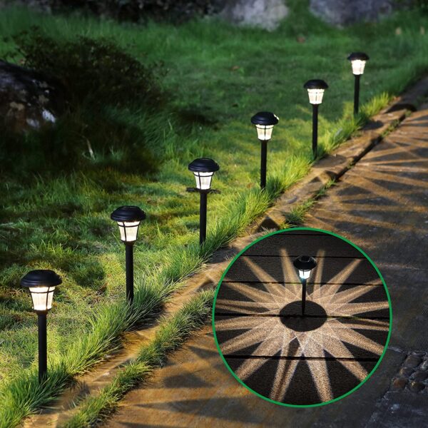 MAGGIFT 12 Pack Solar Pathway Lights Outdoor Solar Garden Lights for Patio, Yard, Driveway - Image 2