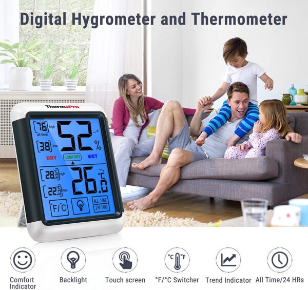 ThermoPro TP55 Digital Indoor Hygrometer - Image 2