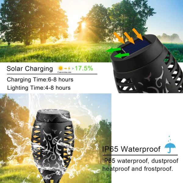 KYEKIO Upgraded 12Pack Torches, Solar Lights Outdoor - Image 3