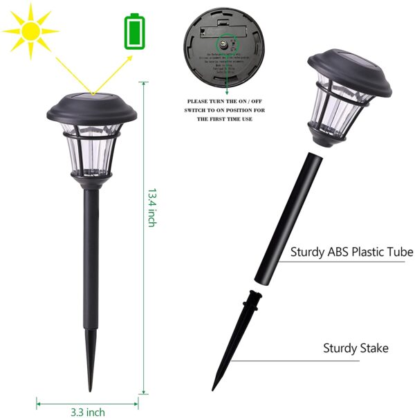 MAGGIFT 12 Pack Solar Pathway Lights Outdoor Solar Garden Lights for Patio, Yard, Driveway - Image 3