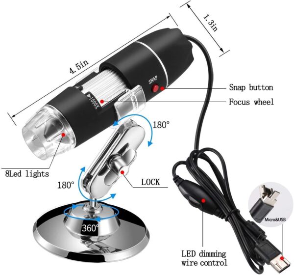 Jiusion 40 to 1000x Magnification Endoscope - Image 3