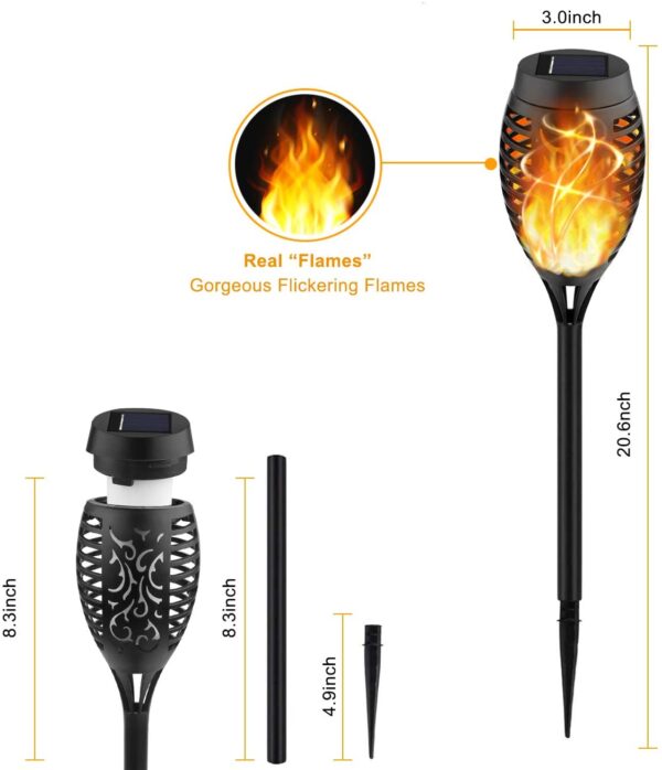 KYEKIO Upgraded 12Pack Torches, Solar Lights Outdoor - Image 4