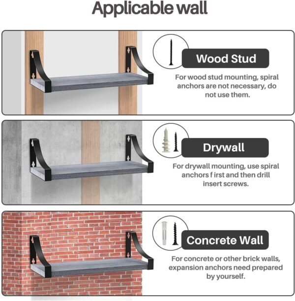 Pipishell Floating Shelves Wall Mounted Shelf - Image 7